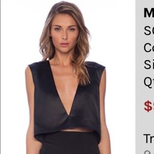 Solace London Black Crop Top